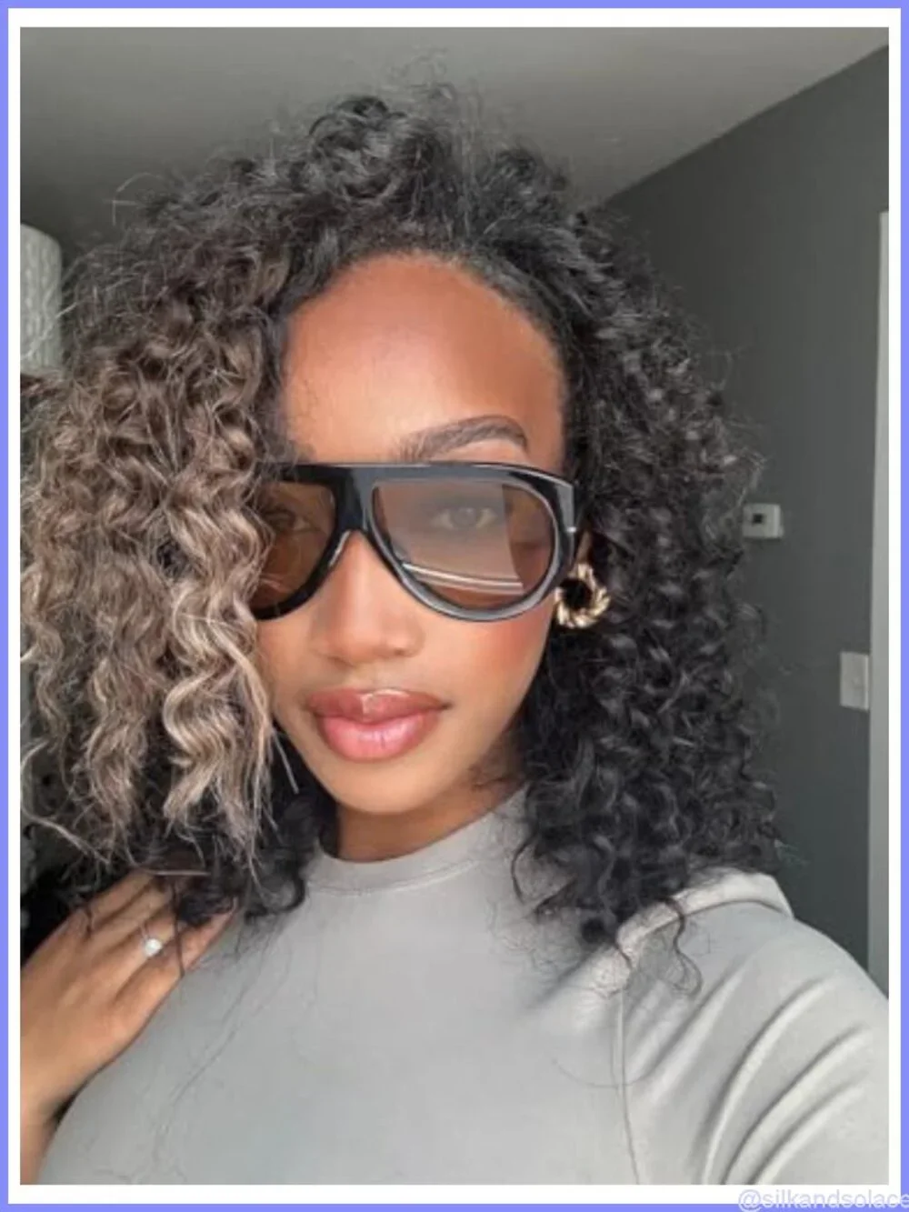 Oversized Retro Aviator Sunglasses Full Frame 99% UV Protection Unisex
